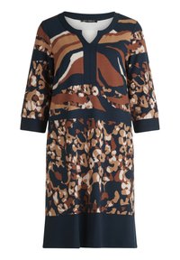 Betty Barclay MIT PRINT - Jerseykleid - blau camel