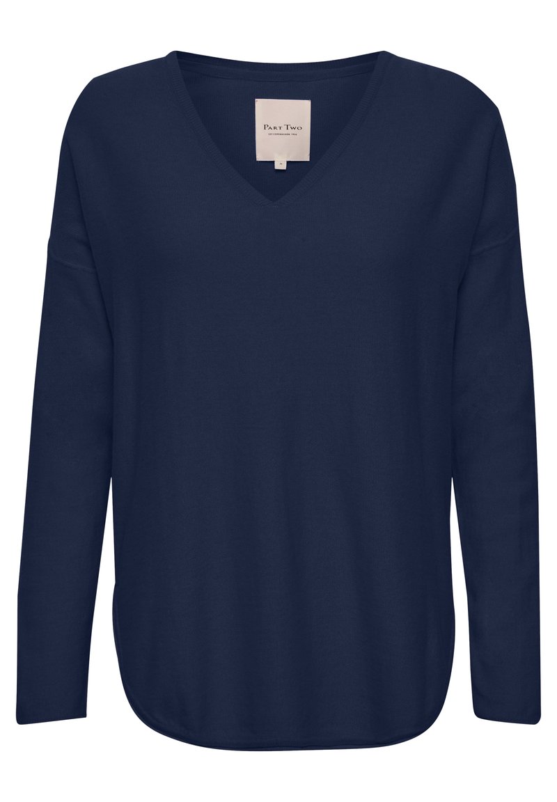 part-two-iliviasa-v-neck-neule-blueprint-sininen-zalando-fi