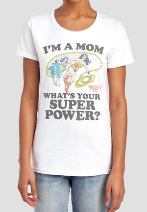 Cotton Soul, WONDER WOMAN WONDER WOMAN I'M A MOM - Print T-shirt - white