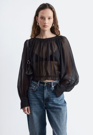 & OTHER STORIES, & OTHER STORIES GATHERED CREPE BLOUSE - Blouse - black