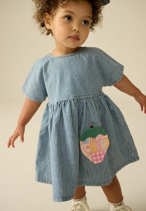 Next, REGULAR FIT - STRAWBERRY - Denim dress - blue white stripe