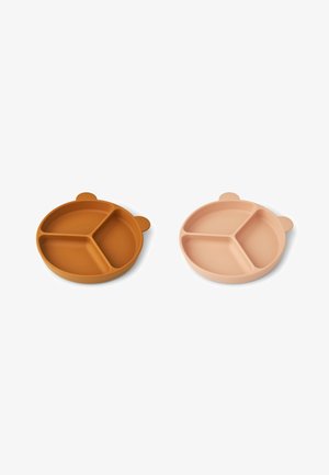 STACY DIVIDER SUCTION PLATE 2 PACK UNISEX - Laste taldrik - mustard/tuscany rose