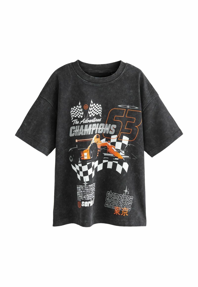 Next RELAXED FIT SHORT SLEEVE GRAPHIC STANDARD - Triko s potiskem - black racing car