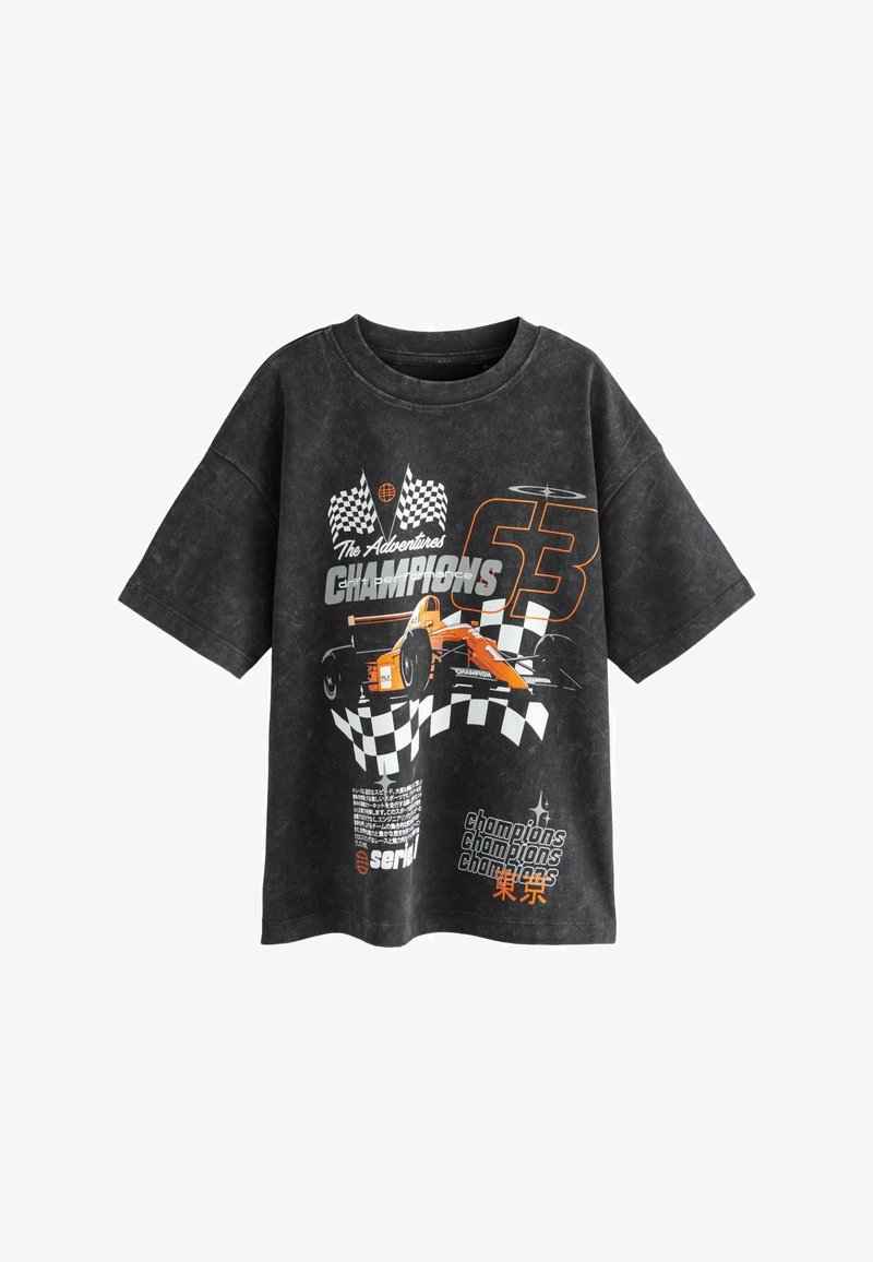Next SHORT SLEEVE GRAPHIC STANDARD - Triko s potiskem - black racing car