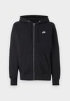 HOODIE - Sweater met rits - black/white