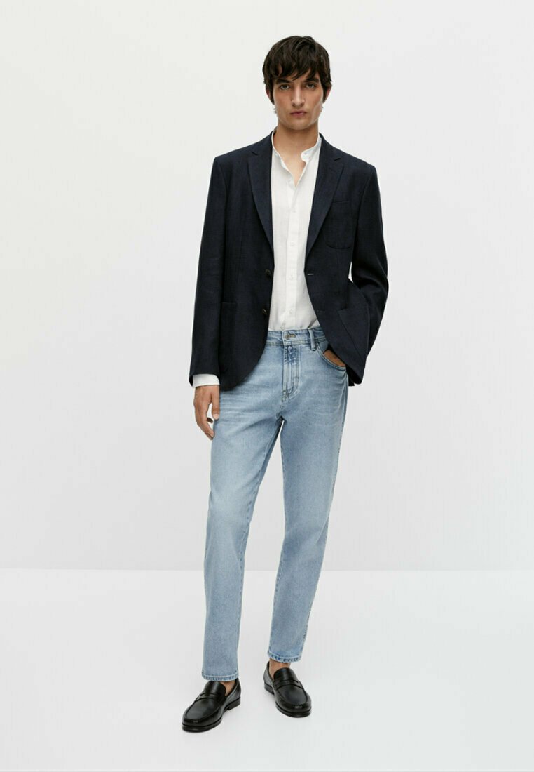 Massimo Dutti Jeans Tapered Fit - dark blue - Zalando.de