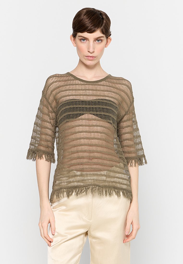 RIANI Trui olijfgroen