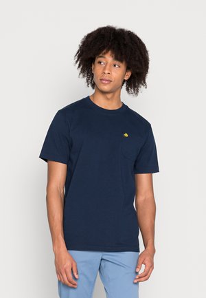CREWNECK WITH CHESTPOCKET - Basic T-shirt - navy