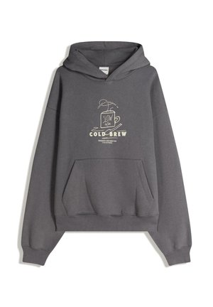 PRINTED - Felpa con cappuccio - mottled dark grey