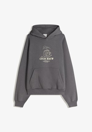 PRINTED - Pulover s kapuco - mottled dark grey