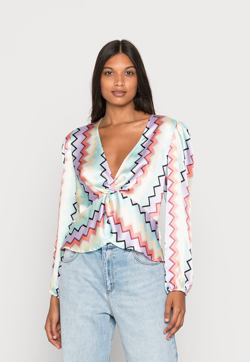 VILA VICAMILA V NECK Blouse pastel lilac/multicolore ZALANDO.FR