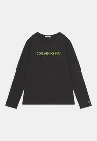 Calvin Klein Jeans INSTITUTIONAL UNISEX - Långärmad tröja - black/acid