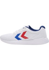 Unselected, white blue red