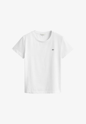 GANT, REG SHIELD SS T-SHIRT - Camiseta básica - white