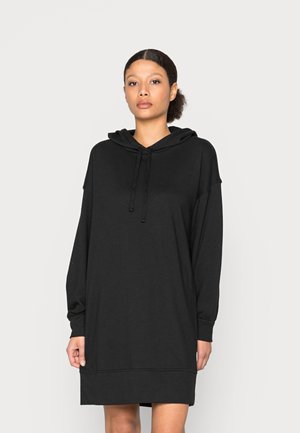HOODIE DRESS - Day dress - true black