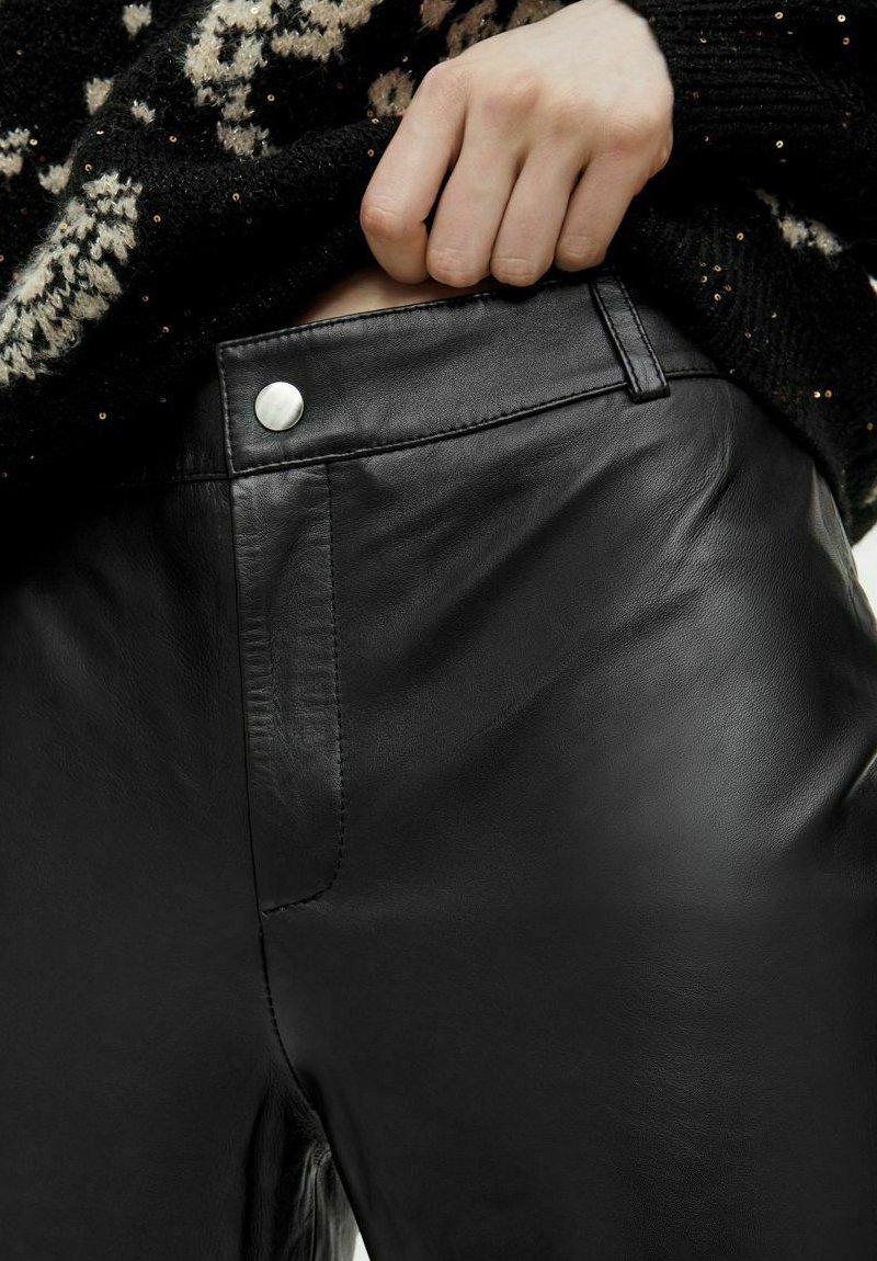 Object HOSE LEDER - Pantalón de cuero - black/negro - Zalando.es