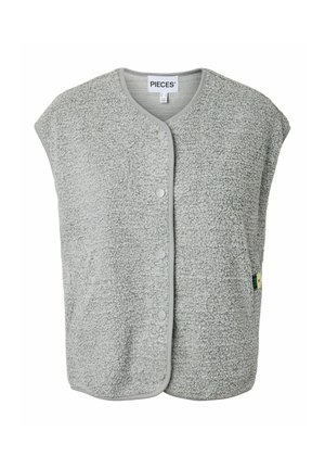 Pieces, PCKATTY TEDDY VEST NOOS BC - Veste sans manches - medium grey melange