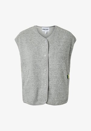 Pieces, PCKATTY TEDDY VEST NOOS BC - Veste sans manches - medium grey melange