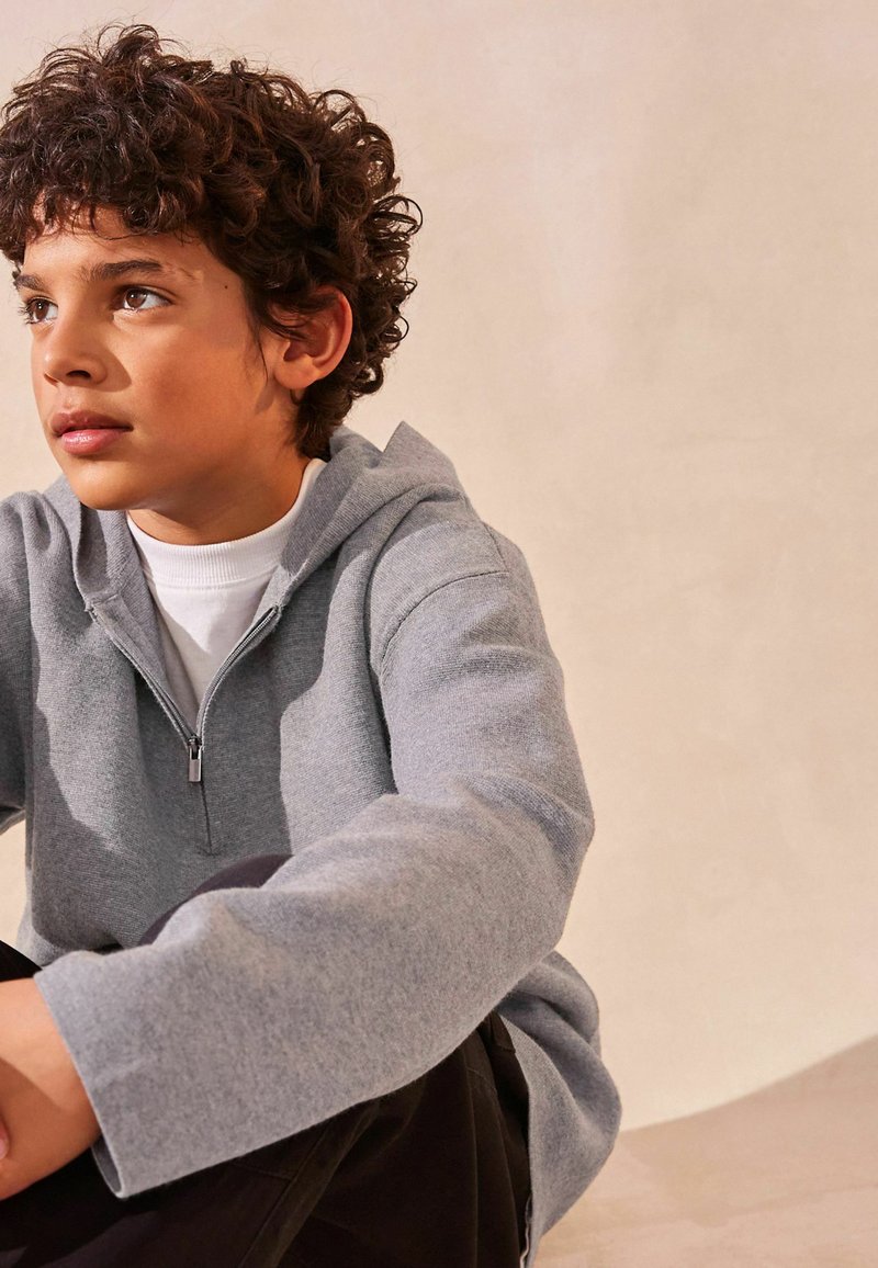 Sweat à Capuche Homme Next Taille S - Gris Zippé Intégral - 80% Coton - Excellent état