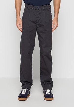 Lindbergh, RIPSTOP PLEATED PANTS - Pantaloni - charcoal