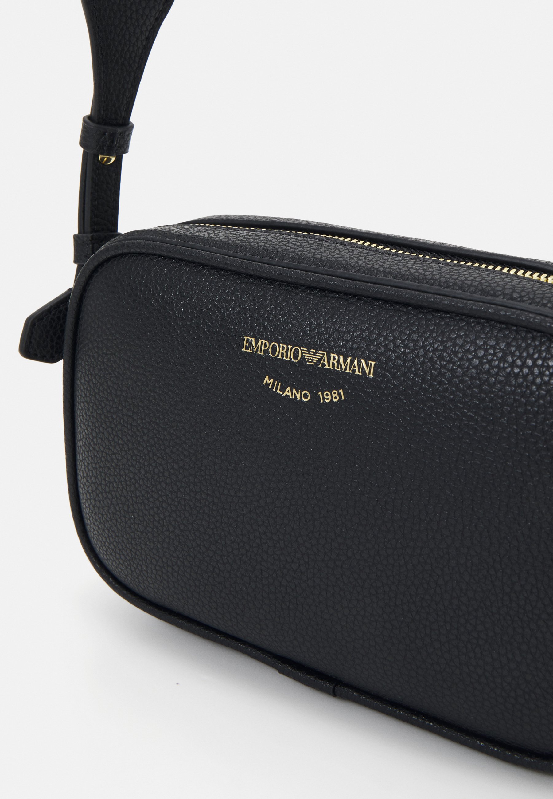 Emporio Armani CAMERA BAG - Cross body bag - nero/silver-coloured