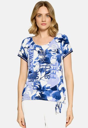Betty Barclay, BETTY BARCLAY MIT RAFFUNG PRINTSHIRT - Blouse - weiß blau