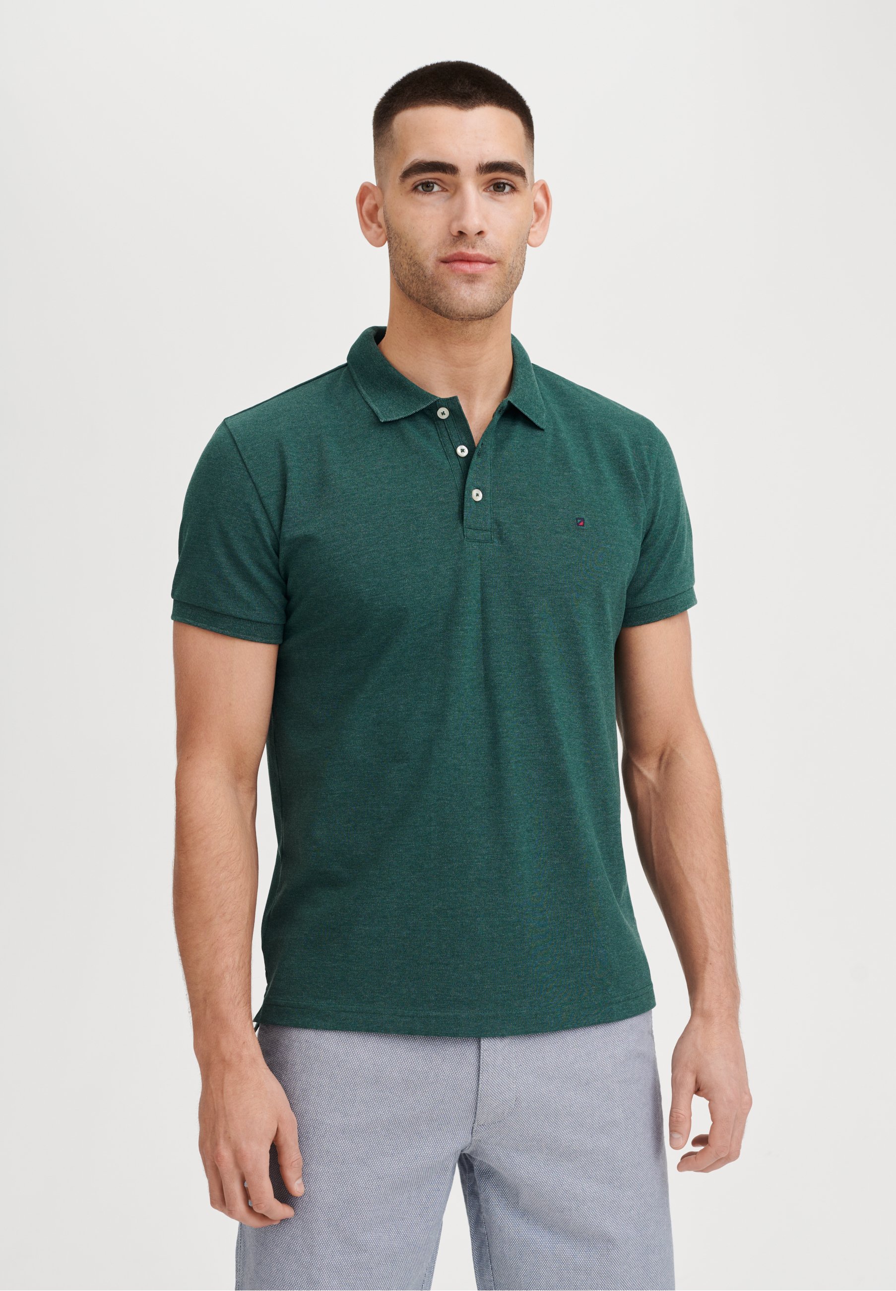 RedGreen CARL - Polo - green melange 