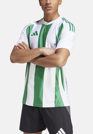 FUSSBALL - TEAM STRIPED - Sport T-Shirt - weissgruen