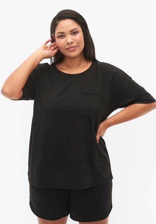 YAYA B.V / Damen-Shirt / T-Shirt mit Waffelstruktur