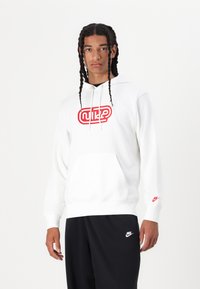 Nike Sportswear - CLUB HOODIE FONT  - Sweatshirt - white/university red Thumbnail Image 1