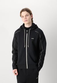 BOSS SAGGY - Felpa con zip - black