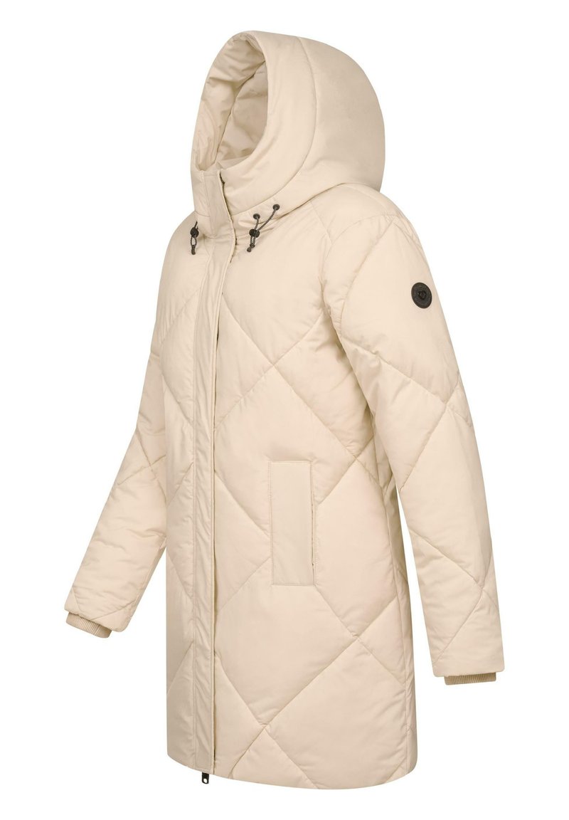 Ragwear Gordon Intl Warme waterdichte winterjas voor dames met siernaden en behaaglijke capuchon, XS-XXL, Black22, XS