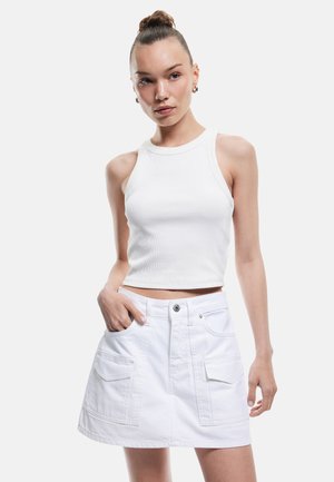 Jeansshort - white