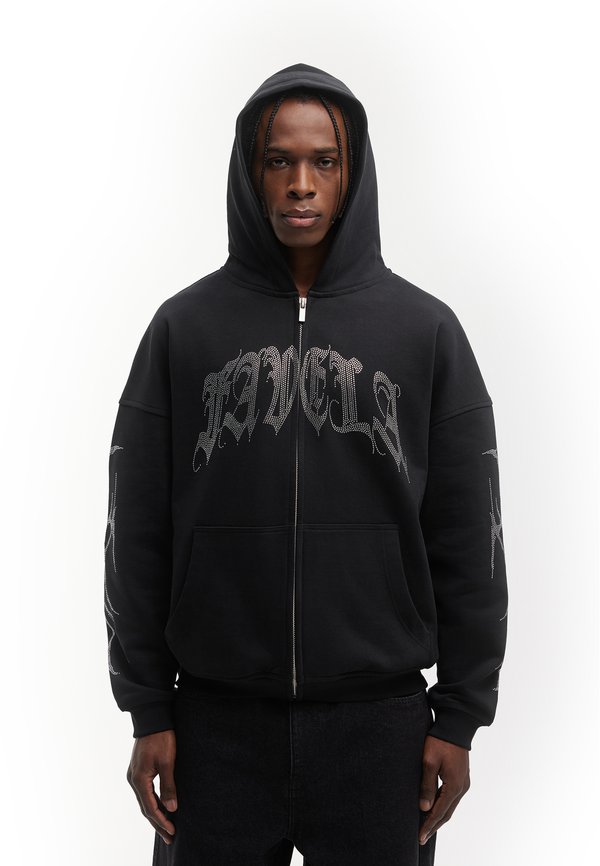 RIBCAGE RHINESTONE FRONTZIP UNISEX - Zip-up sweatshirt3