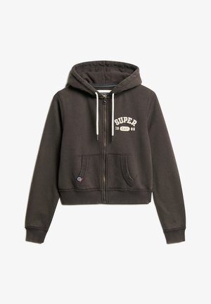 Superdry & Co, ATHLETIC ESSENTIALS CROP - Sweatjakke - bison black