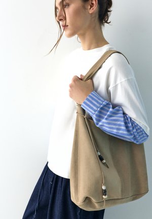 PULL&BEAR SHOPPER - Kabelka - beige
