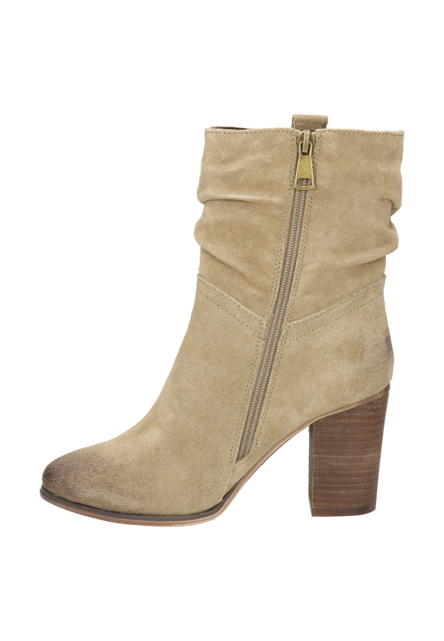 PS Poelman Platte enkellaars Beige P6661POE | Invito