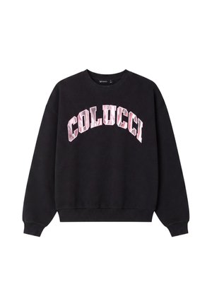 Colucci, LOGO CREWNECK COLLEGE - Sweatshirt - black aop rose