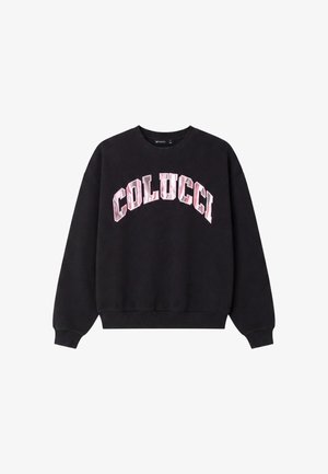 Colucci, LOGO CREWNECK COLLEGE - Sweatshirt - black aop rose