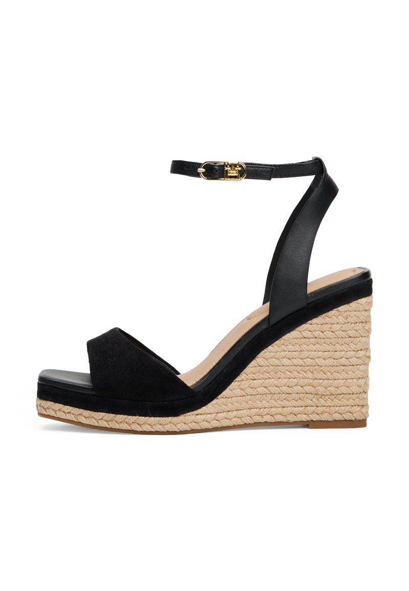 Tommy Hilfiger Sandalen met sleehak zwart