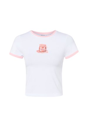 Noisy May, NOISY MAY T-SHIRT NMMOLLY - T-Shirt print - weiß altrosa