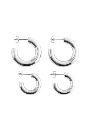 CHUNKY HOOP SET - Ohrringe - silver-coloured