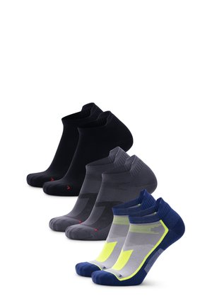 LOW-CUT RUNNING PACK 3 - Calcetines - multicolor/black/blue neon yellow/grey