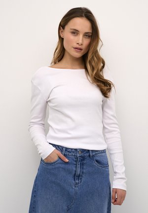 Kaffe Long sleeved top - optical white