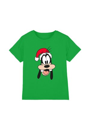 DISNEY GOOFY SANTA HAT - Print T-shirt - dark green