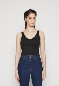 Hollister Co. - BARE FLAT SEAMLESS VOOP CHAIN  - Tops - casual black Miniatūras attēls 1