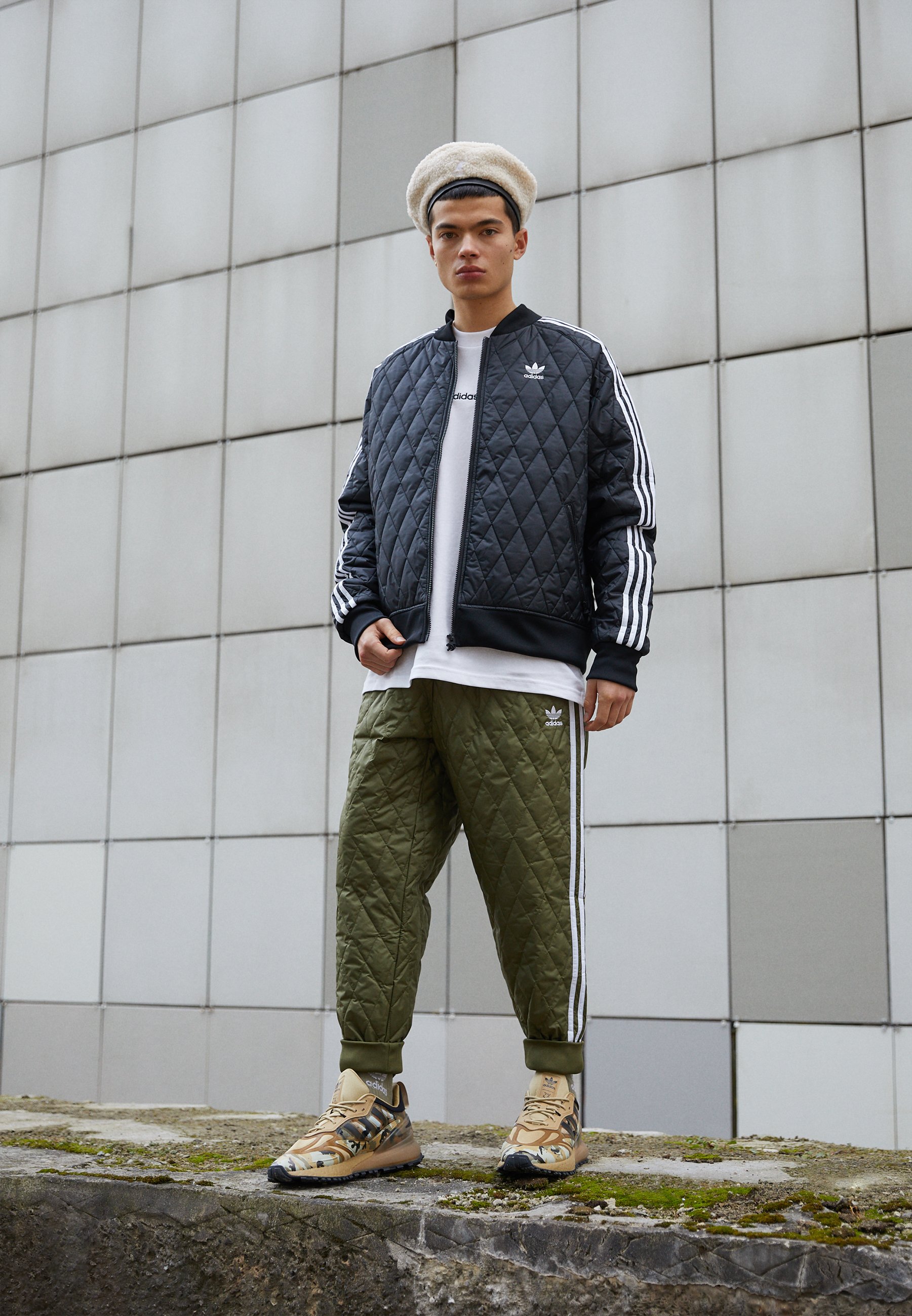 adidas superstar track pants outfit