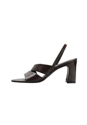 Scalpers, SCALPERS SCDOUBLESTRAP SANDAL HEEL - Sandalias de tacón - chocolate