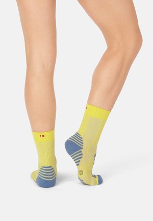 Danish Endurance 3-PACK  - Sports socks - green/grey/yellow