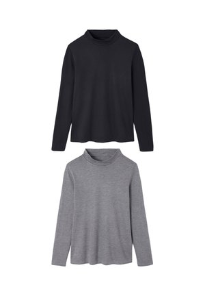 LOT DE 2 TEE - Longsleeve - set black/heather gray